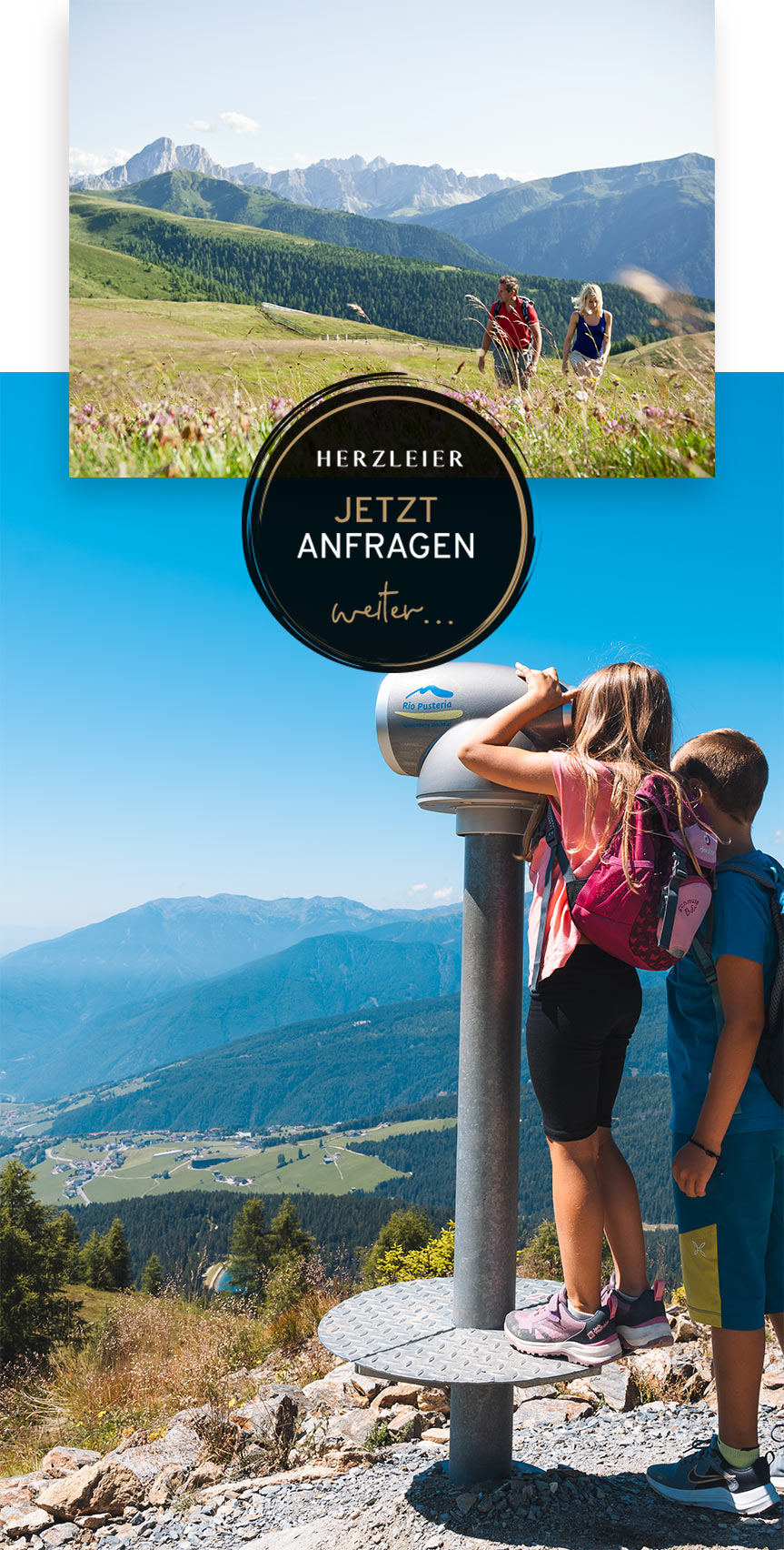 Sommerurlaub in Südtirol Wandern Klettern Kinderspass Dolomiten Eisacktal Gitschberg Jochtal 1
