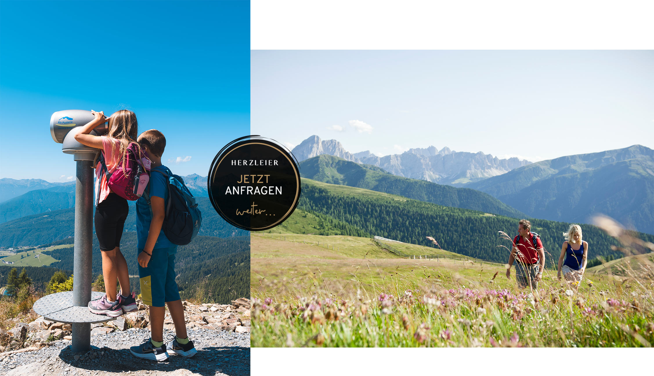 Sommerurlaub in Südtirol Wandern Klettern Kinderspass Dolomiten Eisacktal Gitschberg Jochtal